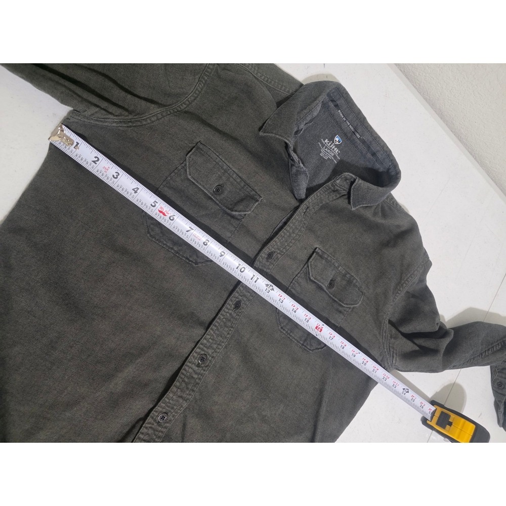 Kuhl Descendr Shirt Mens L Gray Cotton Tencel Long Sleeve Button Down Outdoor - Picture 9 of 12